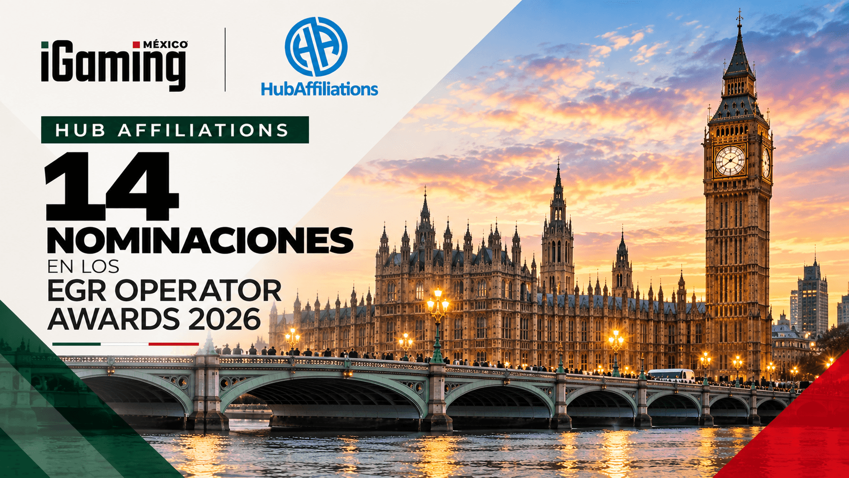 Hub Affiliations alcanza 14 nominaciones en los EGR Operator Awards 2026